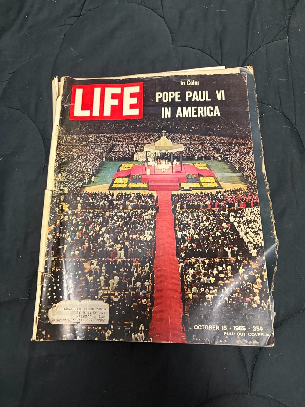 LIFE Magazine Cover Art Print – Pope Paul VI in America (Red, Black, Blue)